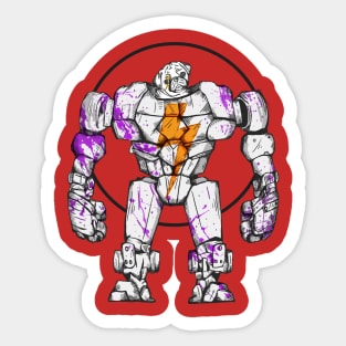 Mech Suit Pug Sticker